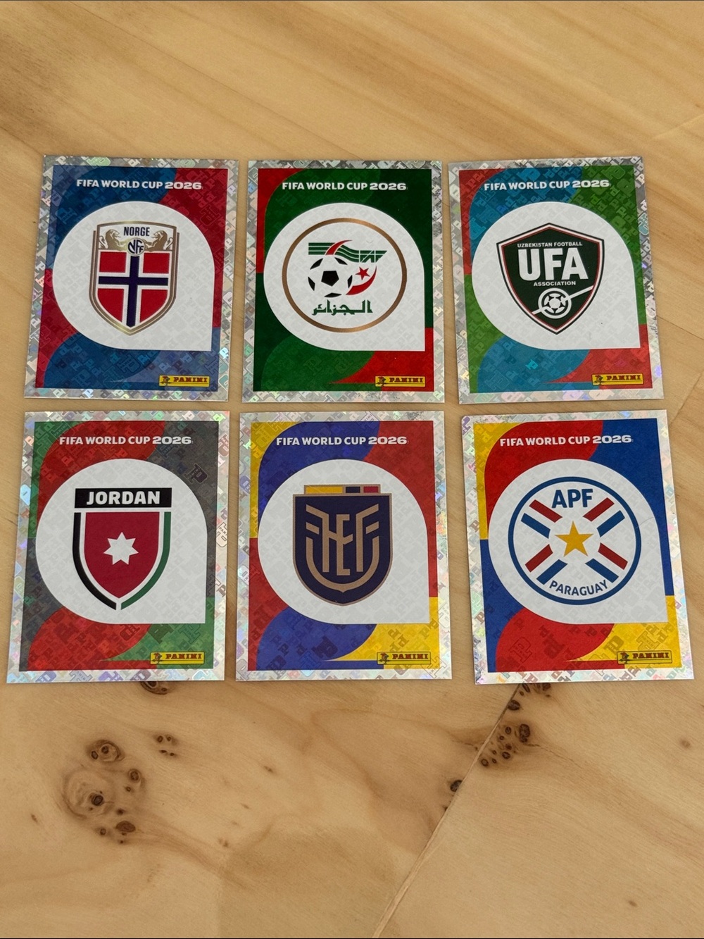 Panini FIFA Stickers - all 6 for $10
